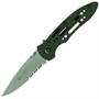 Columbia River Knife & Tool 6762 Small Point Guard Linerlock Knife with Part Serrated Blade Columbia River Knife & Tool 6762 Small Point Guard Linerlock Knife with Part Serrated Blade