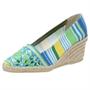 Hollywould Women's Fiona Espadrille,Blue Stripe,38.5 EU (US Women's 8.5 M)