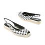 Via Spiga Mop Peep Toe Polka Dot Slingback Flat , 5.5