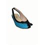 MALOLES Turquoise Bow Front Slingback Shoes MALOLES Turquoise Bow Front Slingback Shoes
