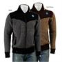 Sabit Men's Shawl Collar Zip Front Sweater