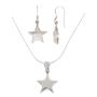 Sterling Silver Star Earring and Pendant Set Sterling Silver Star Earring and Pendant Set