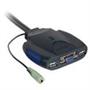 C2G TRULINK 2-Port VGA and USB Micro KVM with Audio - 2 x 1 - 4 x USB, 2 x HD-15 Video, 2 x Mini-phone Speaker C2G TRULINK 2-Port VGA and USB Micro KVM with Audio - 2 x 1 - 4 x USB, 2 x HD-15 Video, 2 x Mini-phone Speaker