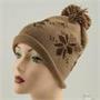 Jacquard Knitted Tassel Beanie-Camel W28S23B Jacquard Knitted Tassel Beanie-Camel W28S23B