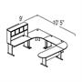 Bush Advantage Beech Configuration 40 - Layout for 9' by 11' Workspace Bush Advantage Beech Configuration 40 - Layout for 9' by 11' Workspace