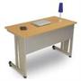 OFM 55103-MAPLE & SILVER Modular Computer/Privacy Table - 24 x 48 Inches - Maple and Silver OFM 55103-MAPLE & SILVER Modular Computer/Privacy Table - 24 x 48 Inches - Maple and Silver