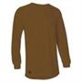 Loose Fit Long Sleeve Crew Tee, Brown, Xxl Loose Fit Long Sleeve Crew Tee, Brown, Xxl