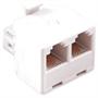 Axis Modular Duplex Jack Adapter - Single Male Modular to Duplex Female Modular Axis Modular Duplex Jack Adapter - Single Male Modular to Duplex Female Modular