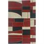 Onnai Red/ Ebony New Zealand Wool Rug (3'6 x 5'6) Onnai Red/ Ebony New Zealand Wool Rug (3'6 x 5'6)